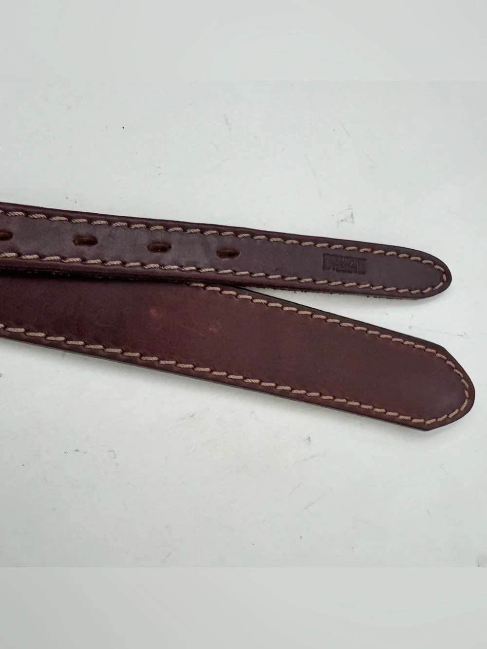 Duluth Trading Ranger Leather Belt Mens 42 Brown Western Contrast Stitch 90013
